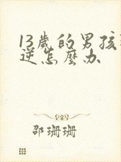 13岁的男孩叛逆怎么办