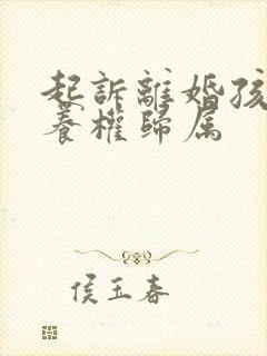 起诉离婚孩子抚养权归属