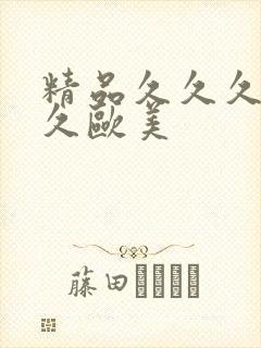 精品久久久久久久欧美