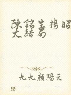 陈铭生杨昭结局大结局封面