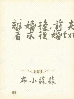 离婚后,前夫哭着求复婚txt