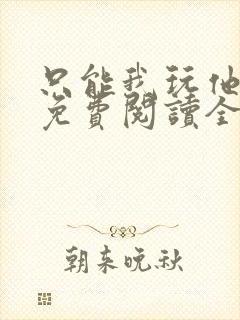 只能我玩他小说免费阅读全文