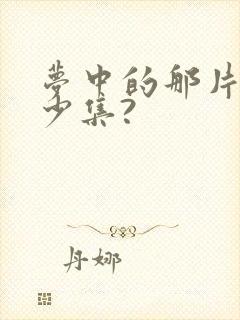 梦中的那片海多少集?封面