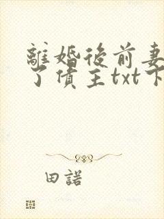 离婚后前妻变成了债主txt下载