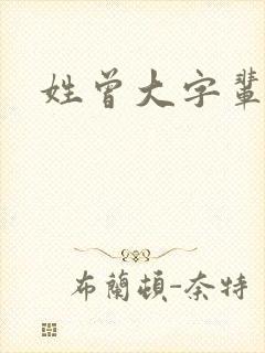 姓曾大字辈取名