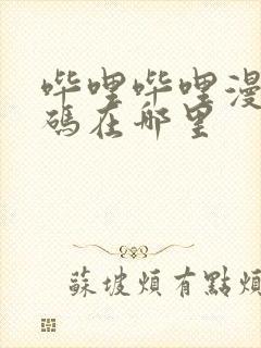 哔哩哔哩漫画扫码在哪里