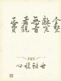 正者无敌全集免费观看完整版