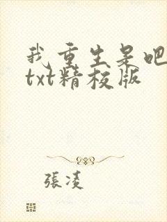 我重生是吧程逐txt精校版