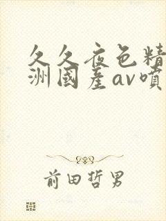 久久夜色精品亚洲国产av喷水