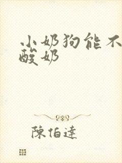 小奶狗能不能喝酸奶