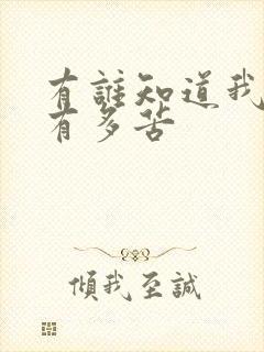 有谁知道我心里有多苦