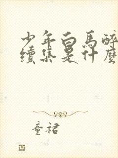 少年白马醉春风续集是什么封面