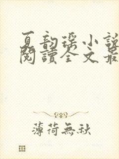 夏韵瑶小说免费阅读全文最新章节