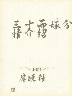 三十而嫁分集剧情介绍