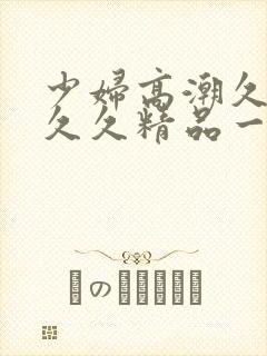 少妇高潮久久久久久精品一