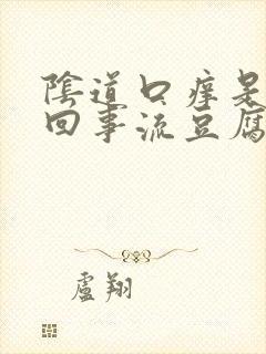 阴道口痒是怎么回事流豆腐渣东西黄色封面