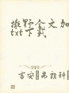 撒野全文加番外txt下载