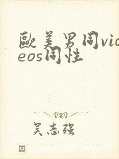 欧美男同videos同性