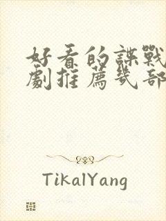 好看的谍战电视剧推荐几部 前十名