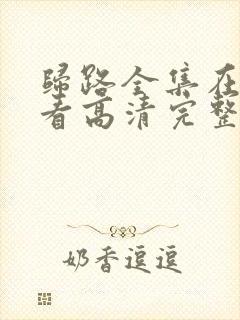 归路全集在线观看高清完整版电视剧