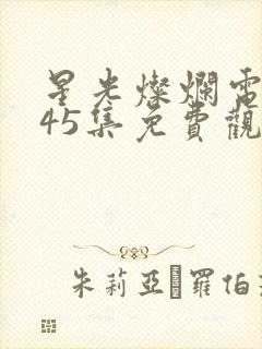 星光灿烂电视剧45集免费观看