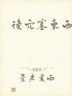 后穴塞东西小说封面