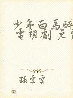 少年白马醉春风 电视剧 免费观看