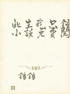 此生我只钟情你小说免费阅读封面