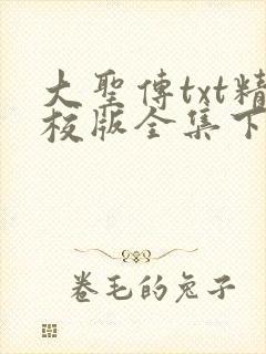 大圣传txt精校版全集下载封面