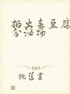 拍出来豆腐渣状分泌物