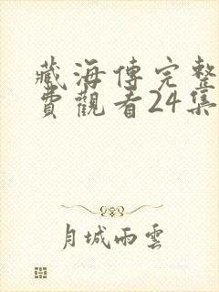 藏海传完整版免费观看24集
