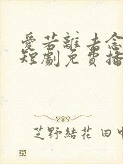 爱若离去念成烟短剧免费播放