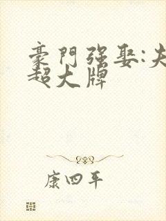 豪门强娶:夫人超大牌封面