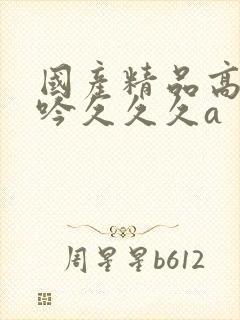 国产精品高潮呻吟久久久a