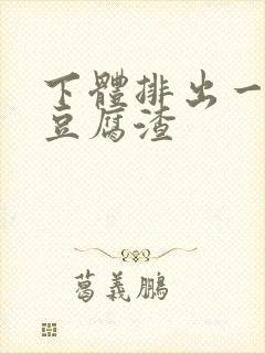 下体排出一坨坨豆腐渣