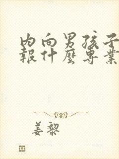 内向男孩子适合报什么专业封面