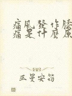 痛风发作膝盖肿痛是什么原因