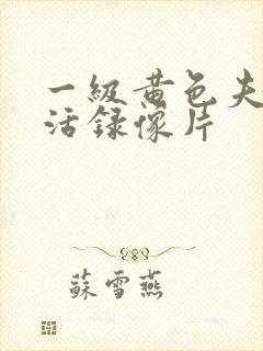 一级黄色夫妻生活录像片