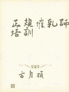 正规催乳师学校培训封面