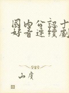 国内公认十部最好看连续剧