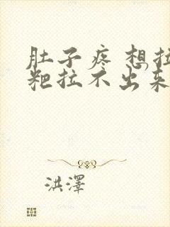 肚子疼 想拉粑粑拉不出来