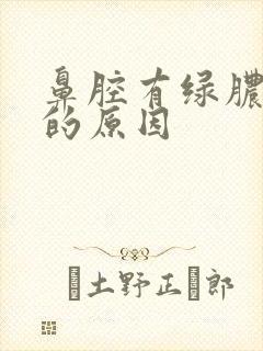 鼻腔有绿脓鼻涕的原因