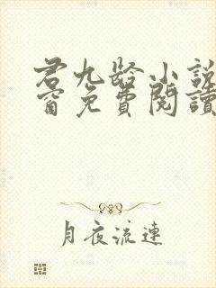 君九龄小说无弹窗免费阅读封面