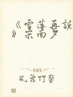 《雪落再说爱你》宋南夕封面