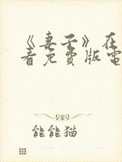 《妻子》在线观看免费版电视剧韩剧