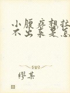 小腹疼想拉屎拉不出来是怎么回事