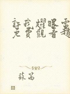 许我耀眼电视剧免费观看赵