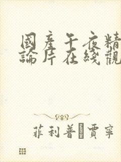 国产午夜精品理论片在线观看