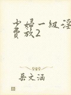 少妇一级淫片免费放2