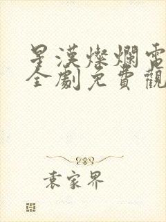 星汉灿烂电视剧全剧免费观看